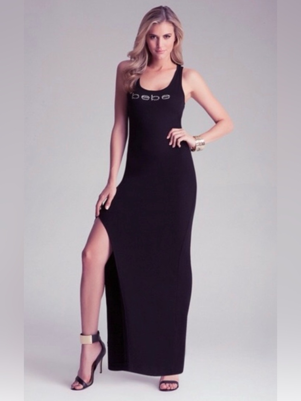 bebe Maxi Dress with Side Slit